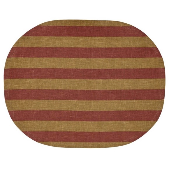IKEA Other - 4x IKEA KRÖSAMOS KROSAMOS Place‎ Mat, Stripe Yellow-Red Brown (305.318.18) NEW